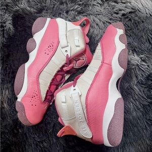 Jordan Women's Pink and Cream Sneakers